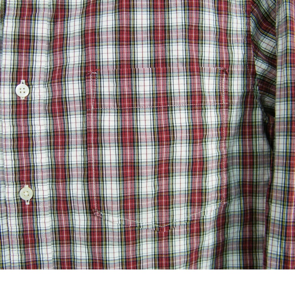 Eddie Bauer Legend Wash Plaid Button Down Shirt Mens M‎ Red Green Cotton Casual - Picture 4 of 8